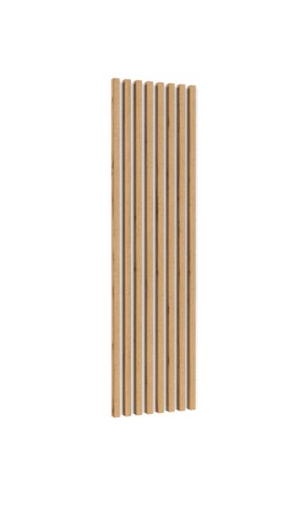 Celine – Lamele długie na panelu (dąb Wotan/biały-biały połysk)
Szerokość: 51 cm
Wysokość: 179 cm
Głębokość: 7 cm
