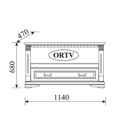 ORTV
wys. - 680 mm
szer. - 1140 mm
gł. - 470 mm